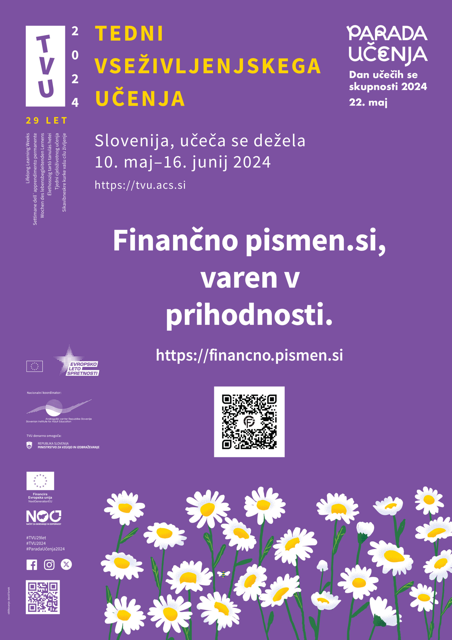 TVU2023 plakat projekta Finančne pismenosti: Finančno pismen si, ni te strah prihodnosti