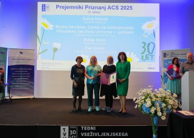 Zgodba o priznanjih ACS in podelitev
