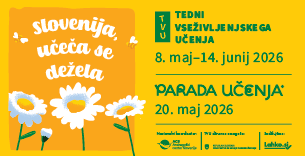 Tedni vseživljenjskega učenja 2026 - pasica z rožicami