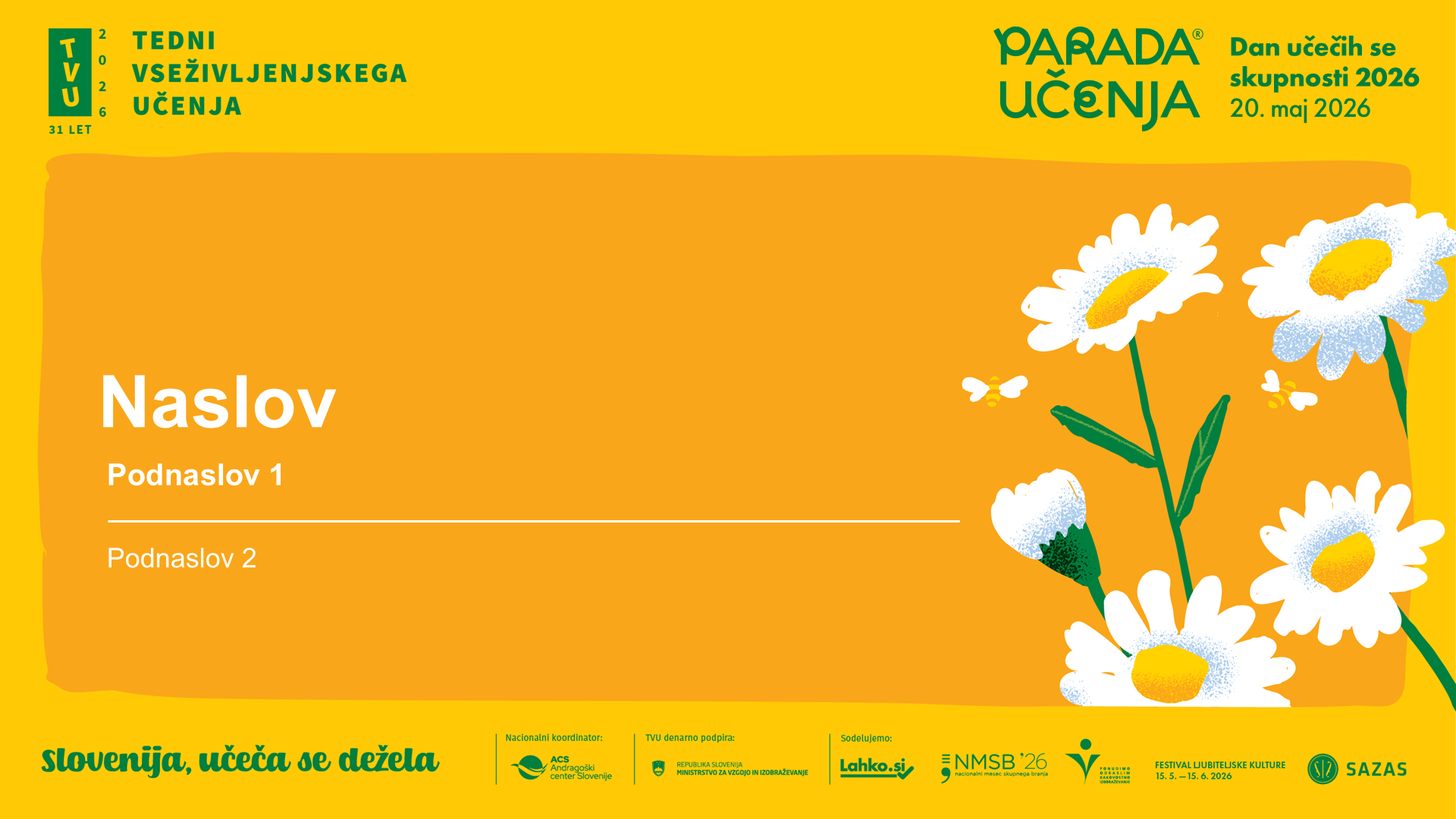 Tedni vseživljenjskega učenja 2025 | 30 let | Slovenija, učeča se dežela