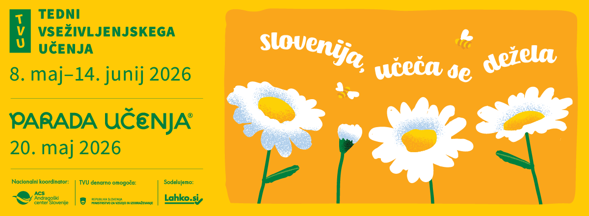 Tedni vseživljenjskega učenja 2026 | 8. maj do 14. junij