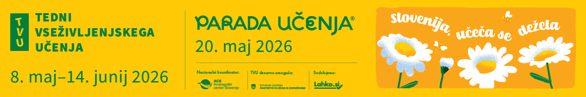 Tedni vseživljenjskega učenja 2026 | 8. maj do 14. junij